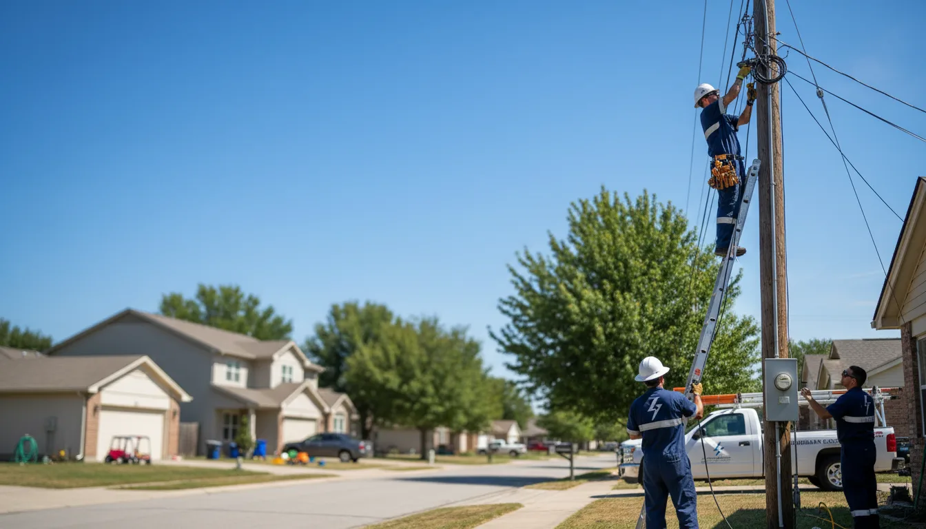 Residential electrician providing installation services in Ingram, TX
